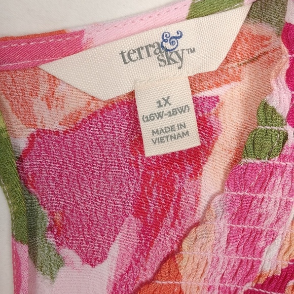 Terra & sky women's short sleeved top size 1X - Picture 2 of 13